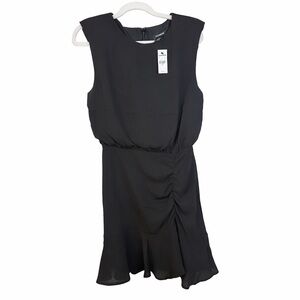 Express Black Career Dress Small NWT Shoulder Pads Workwear Chic Office Minimal